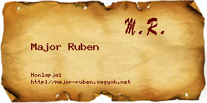 Major Ruben névjegykártya